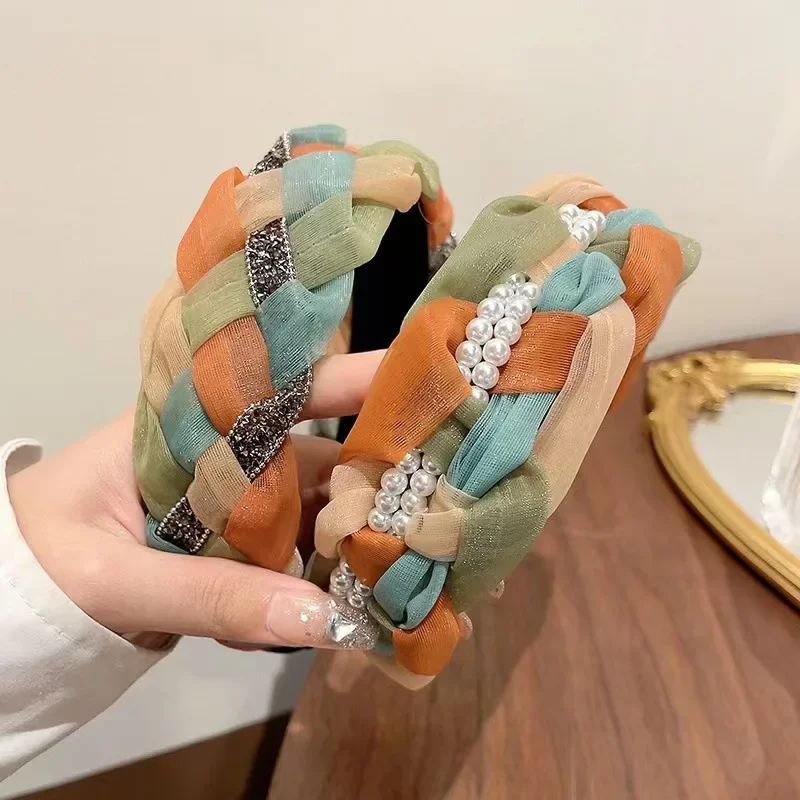 간단한 하이 탑 헤어 밴드 다목적 복고풍 헤어 클립 페이스 워시 야외용 우아한 헤어 타이 세련된 헤어 액세서리