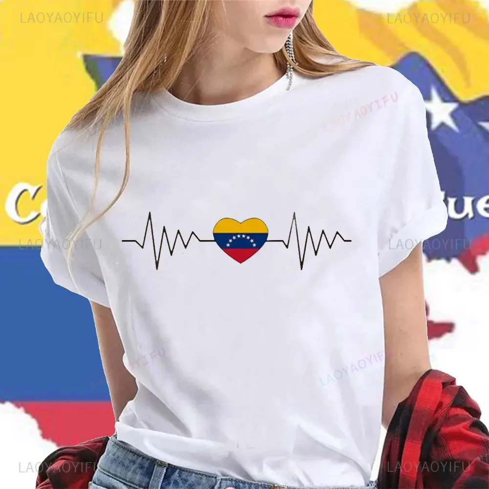 

Venezuela T Shirt Flag of Venezuela Print Graphic T Shirt Fashion Summer Women Tshirt Venezuelan Characteristics Cotton T-shirt