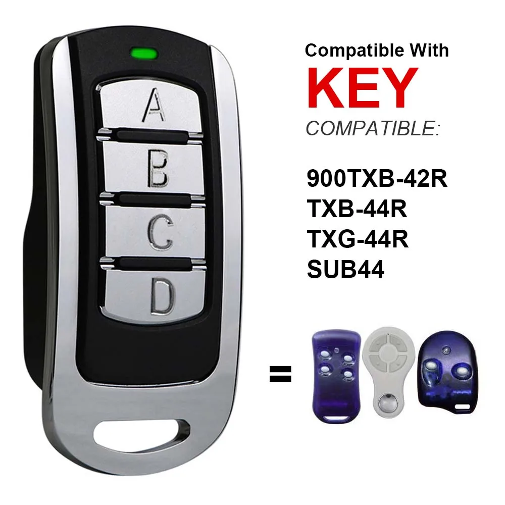 For KEY 900TXB-42R TXB-44R TXG-44R SUB44 Garage Remote Control Clone 433.92MHz Rolling Code Gate Opener