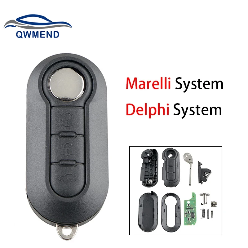 

MarelliBSI or DelphiBSI Remote Car Key for Fiat 500L MPV Ducato 500 Grande Punto Doblo Qubo For Citroen Jumper For Peugeot Boxer