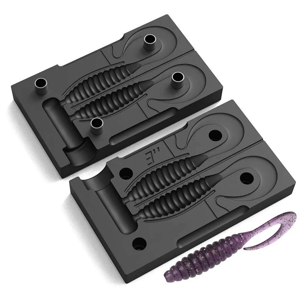 Custom-made realistic insect lure injection molds DIY fishing soft bait molds 3-inch compatible Soft rubber silicone material Al