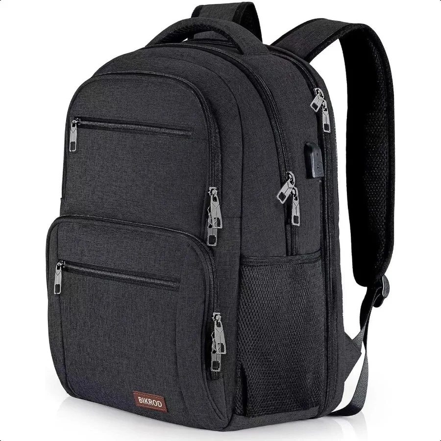 

BIKROD Backpack for Men and Women School Backpacks for Teen Boys Water Resistant TSA Travel Backpack with USB Charging Port Bus