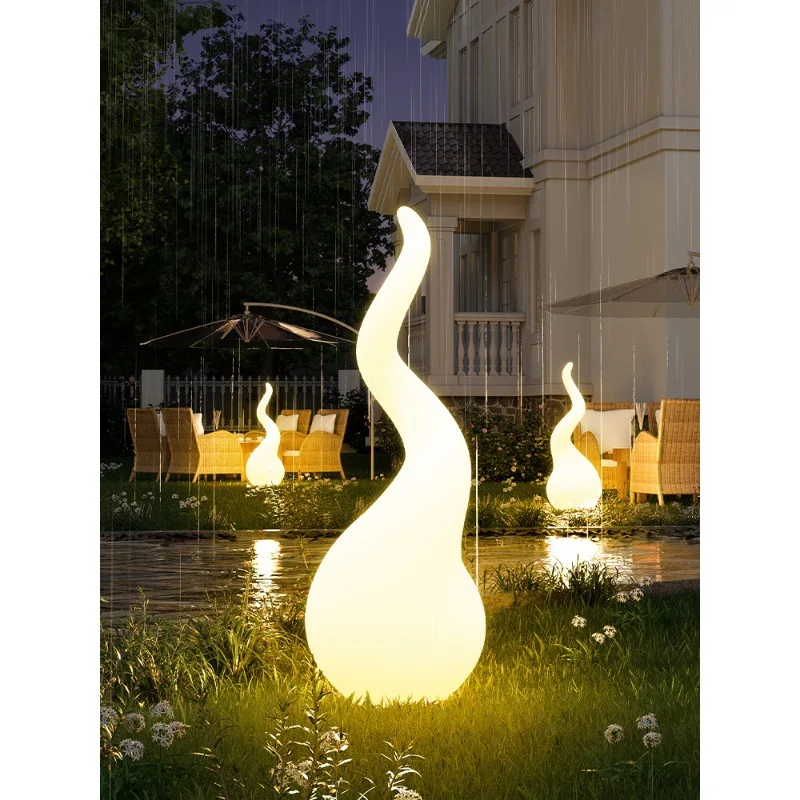 Lumind Solar outdoor water drop floor lamp ambient courtyard light villa garden hotel wedding decoration lawn light