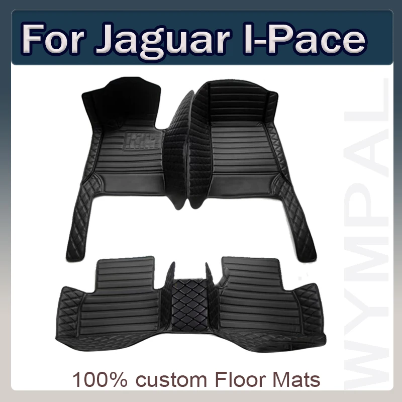 Car Floor Mats For Jaguar I-Pace IPACE I PACE 2018~2022 Carpet Leather Mat Anti Dirty Pad Cubre Pisos Para Autos Car Accessories