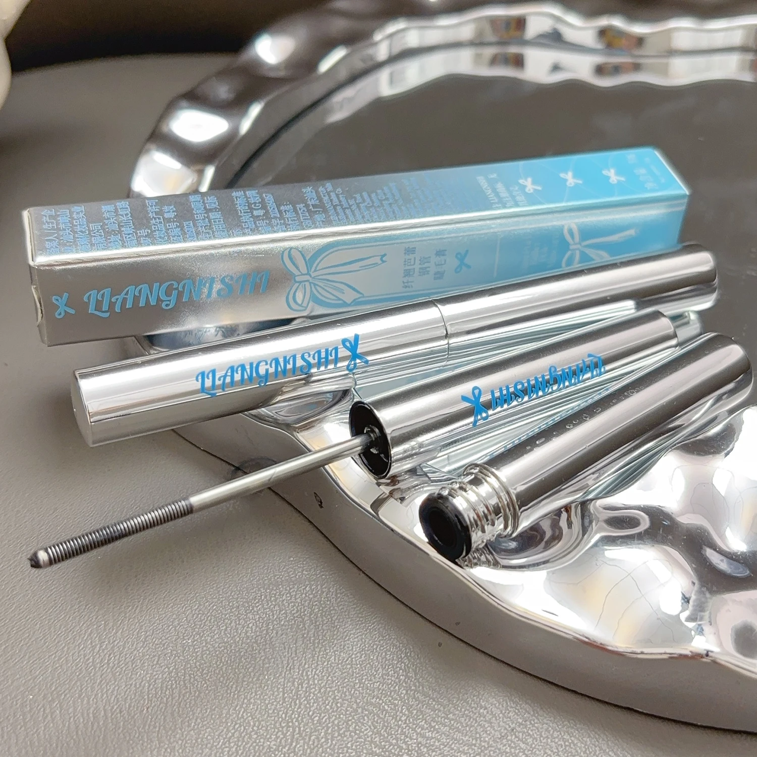 سريع الجفاف ماتي الأسود الشباك ماسكارا فائقة غرامة فرشاة ماسكارا ماكياج ألياف الحرير مقاوم للماء يطيل الرموش عيون Comestics #6