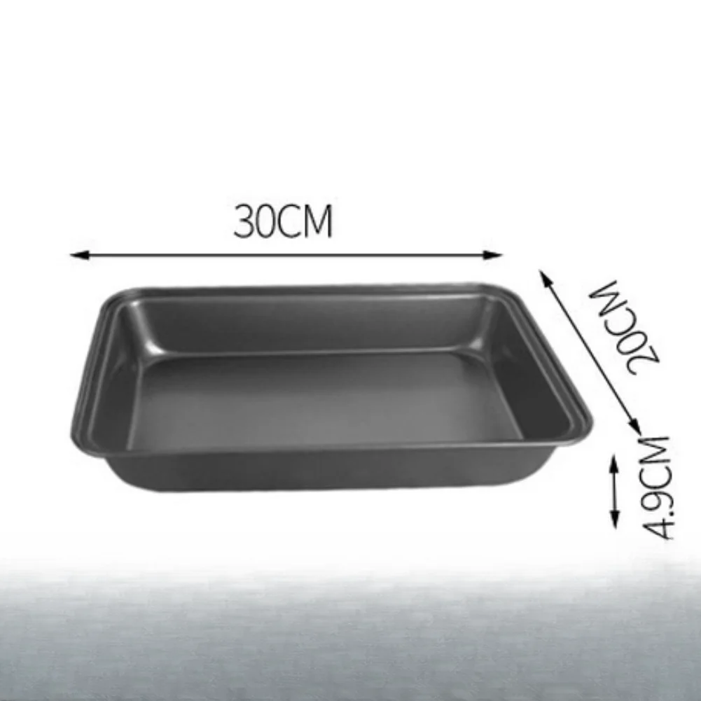Rectangular Roasting Pan Non Carbon Steel Tray for Oven BBQ and Baking Applications Including Chicken Pizza and Bread