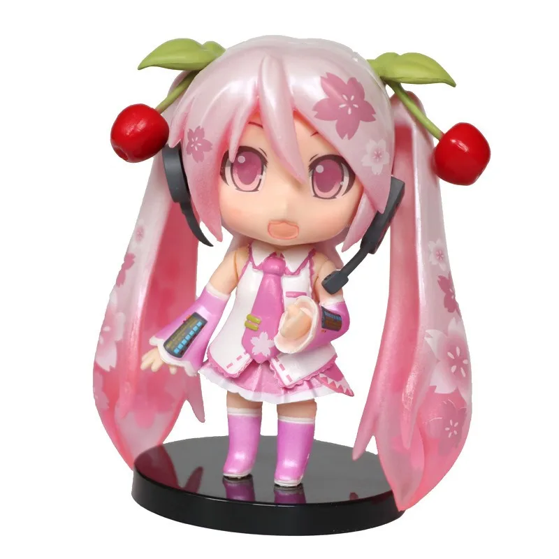 Anime Neue Hatsune Miku Mini Figur Zubehör Kawaii Rosa und Grün Hatsune Hause Desktop Dekoration Erwachsene Spielzeug Ornamente