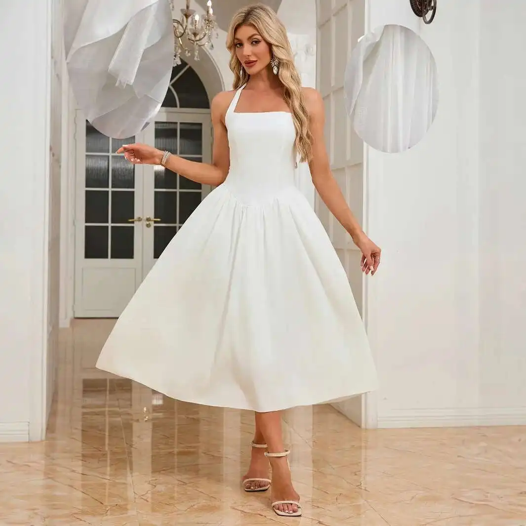 

2025 New Dress, Fluffy Skirt, Evening Dress, Women's Lace-up Mesh Skirt Cheap Corset 2025 Summer Dress Robe Vestido Women Party