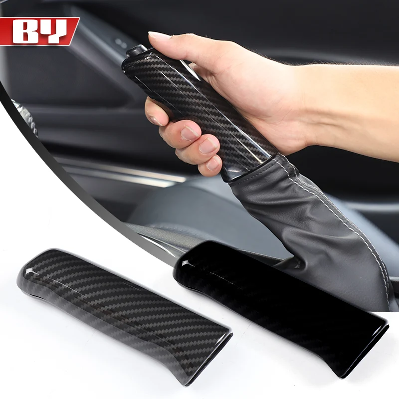 سيارة فرملة اليد القبضات غطاء فرامل اليد غطاء للحماية ل 2016-2025 مازدا MX-5/فيات 124/ابورت 124 اكسسوارات السيارات الداخلية #2