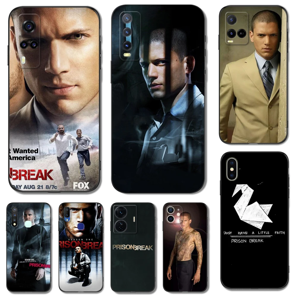 Фонарь для Vivo Y85 Y89 Y91C Y90 Y91i Y91 Y95 Y93 Y93S черный чехол ТПУ Y83 T1X 4G задняя крышка для тюремного перерыва