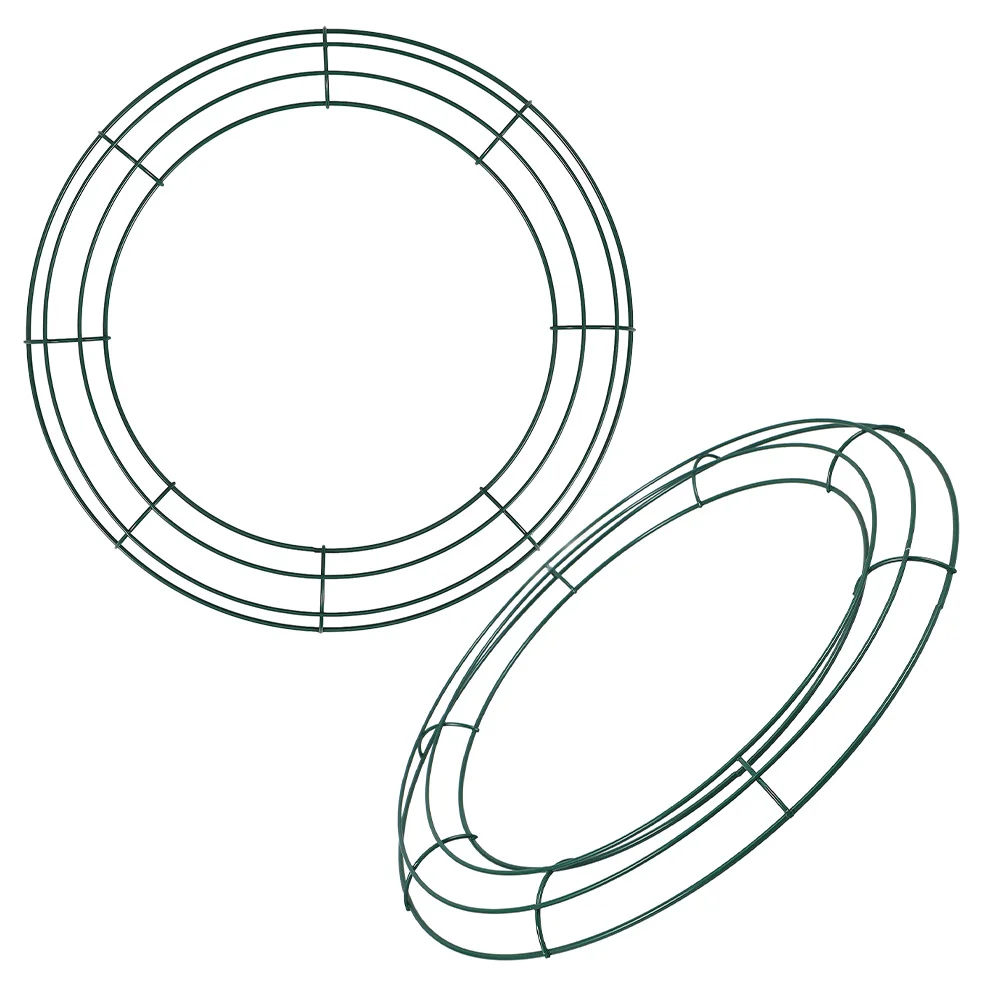 

2Pcs 10 Inch Metal Round Wreath Frame Iron Craft Hoop for Christmas Decorations DIY Floral Arrangements Hanging Wall Door Decor