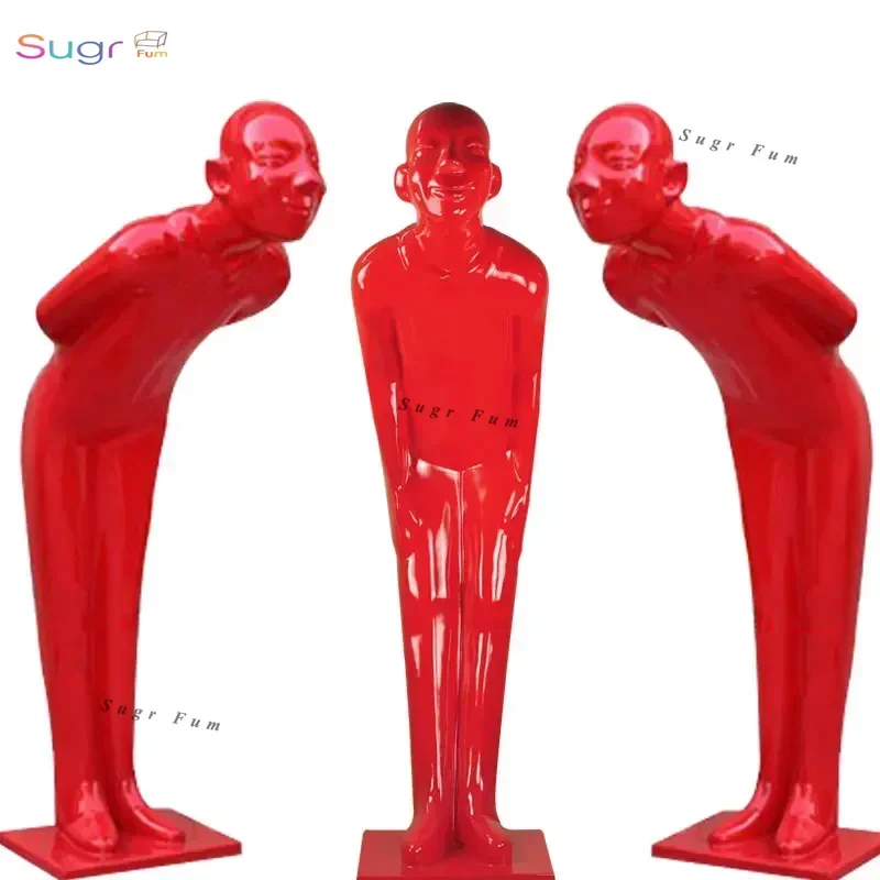 

FRP arc bienvenue figure sculpture bureau de vente hôtel ktv centre commercial salle d'exposition art lampadaire ornement
