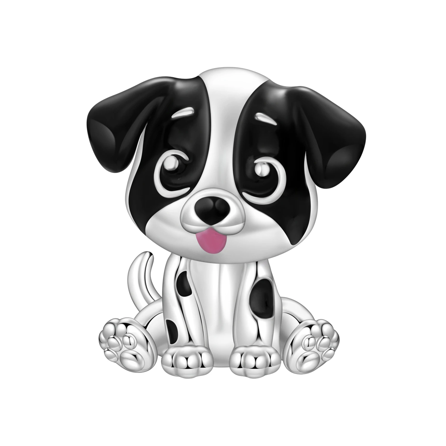

PANPOKI 925 Sterling Silver Cute Dog Animal Pet Beads Original Pendants Bracelet Charm Jewelry Party DIY Trendy Gifts