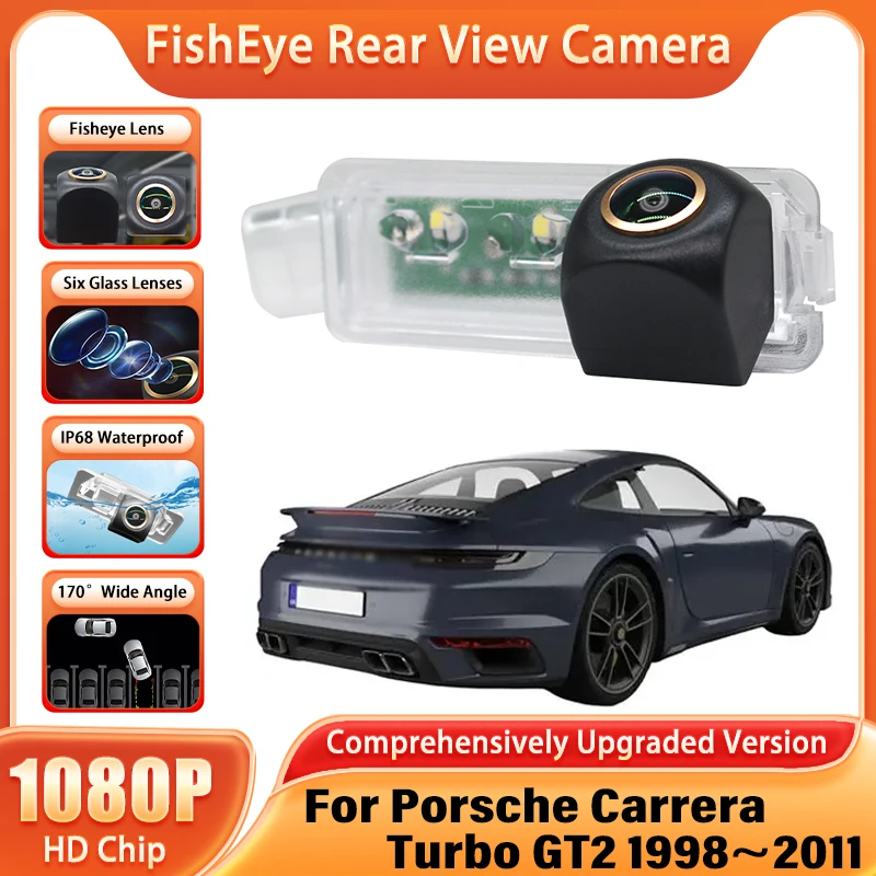 1080P Car Rear View Reverse Backup Camera For Porsche Carrera Turbo GT2 1998~2011 For Porsche Boxster Cayman GTS 987 981 HD CCD
