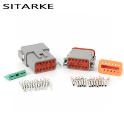 5 Sets 12 Pin Deutsch DT Waterproof Auto Male Female Electrical Connector Plug DT04-12P DT06-12S With Terminals