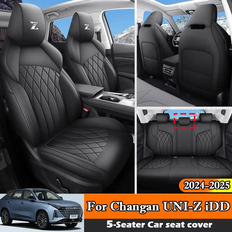 

Для Changan UNI-Z iDD 2024 2025 чехол для автомобильного сиденья, коврик, полный комплект, внутренняя усовершенствованная искусственная кожа, автозащитная подушка, аксессуары для сидений