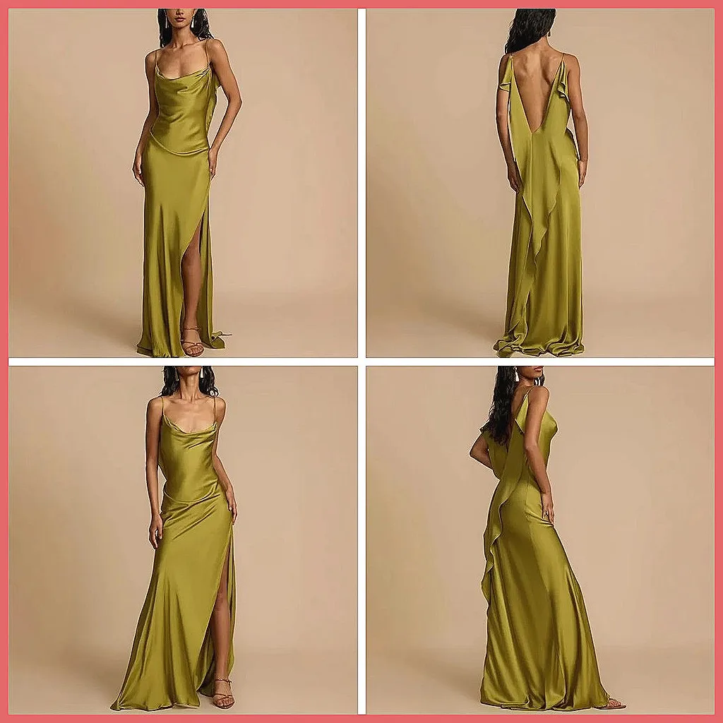 

Sexy Backless Summer Dress 2026, Sleeveless High Waist Long Evening Dress with Slit for Women