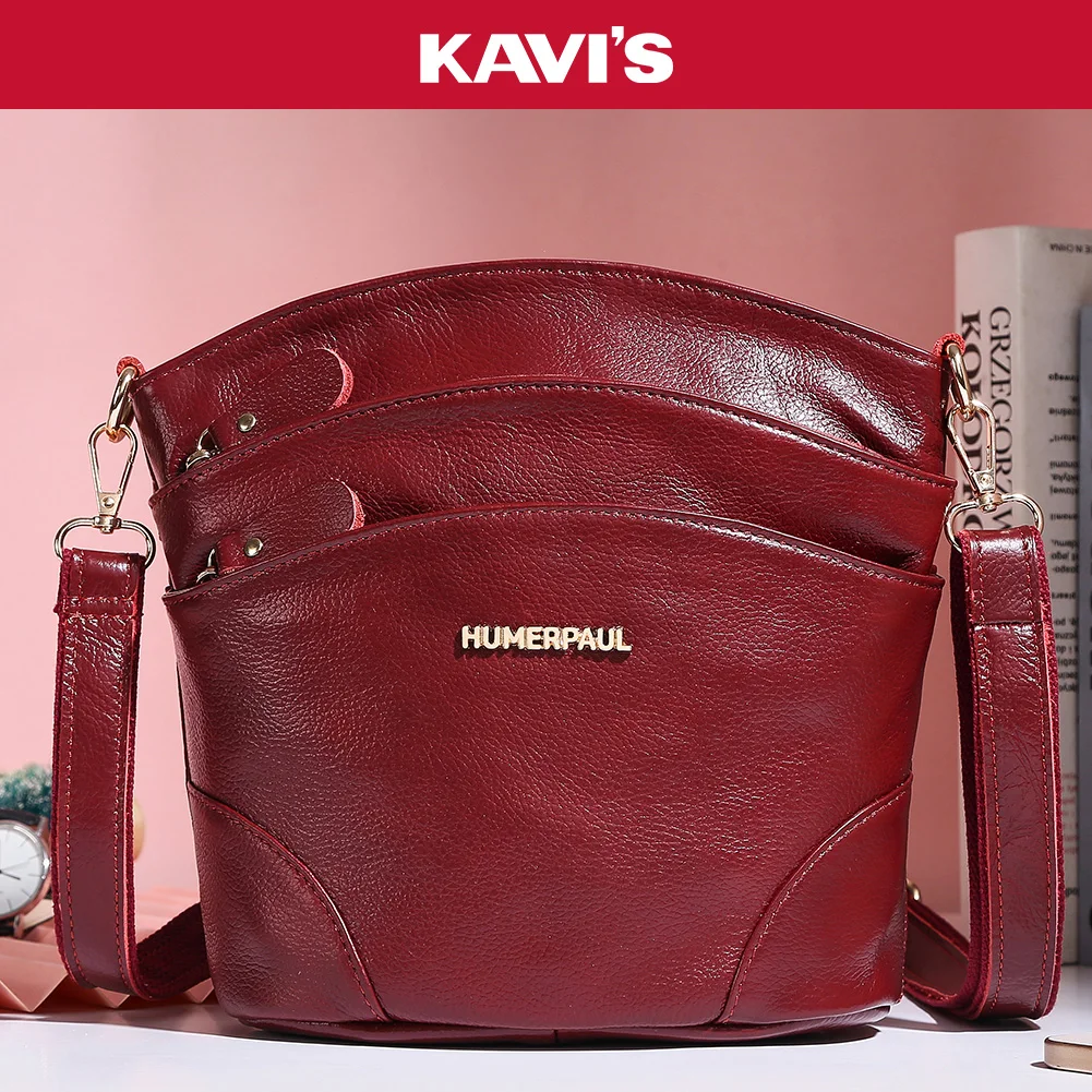 

Genuine Leather Women Messenger Bags Casual Cell Phone Purse with Adjustable Strap Multiple Pockets Crossbody Shoulder Bag