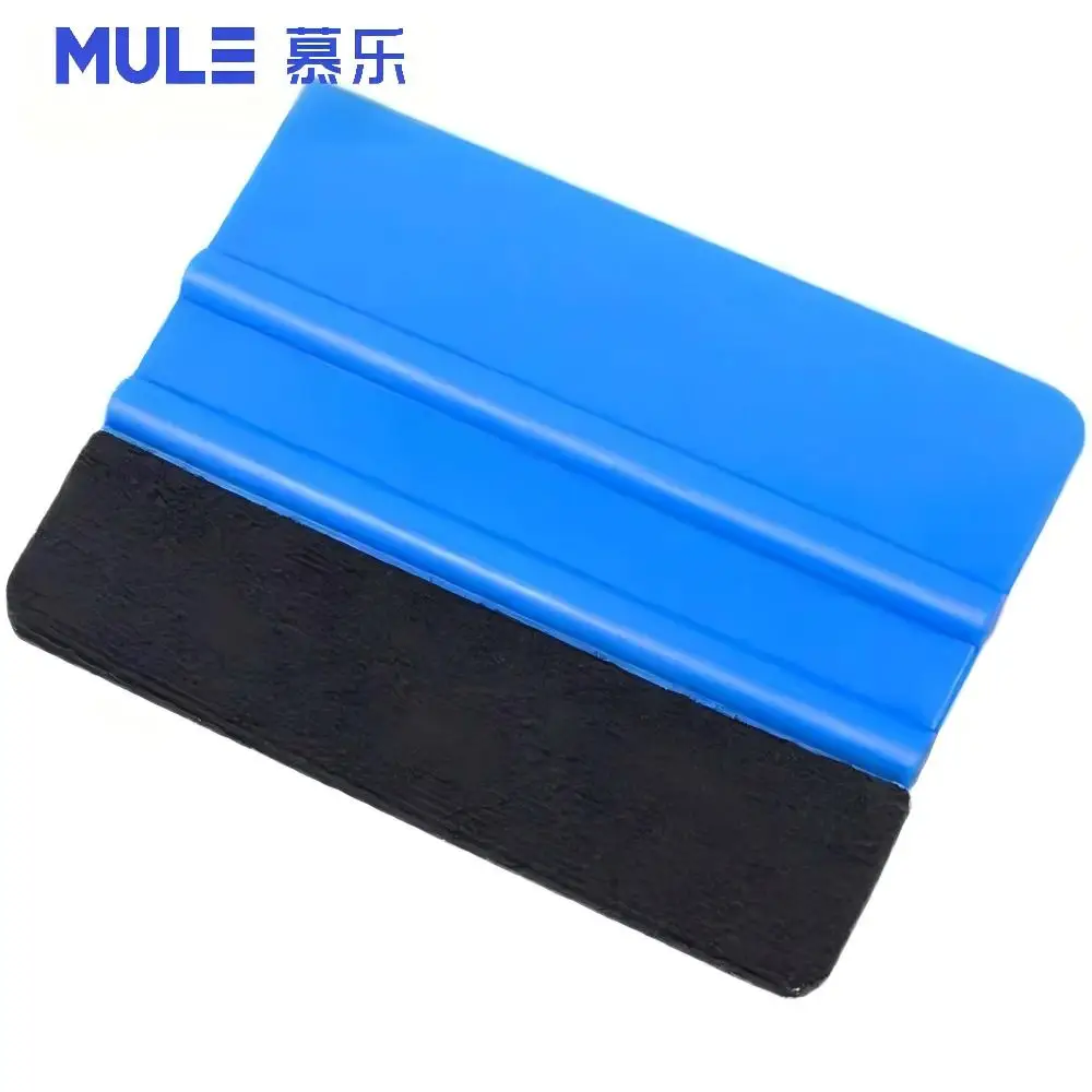 10x7cm Carbon Fiber Vinyl Car Sticker Film Install Squeegee Scraper with Felt Tool - Car Wrap Installation Kit