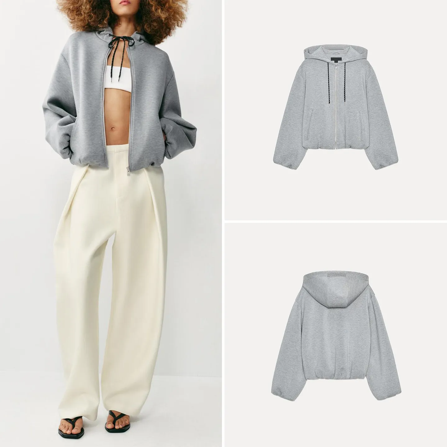 

Fashionable Casual Pilot Jacket Sweatshirt Women's Spring Summer New Arrival Zipper Closure Long Sleeve Standard Fit Zadata