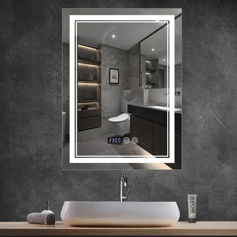 

40*60CM Smart Mirror Bathroom Mirror Anti-fog Mirror Bathroom Mirror Smart Mirror Luminous Light Mirror Makeup with Led Light