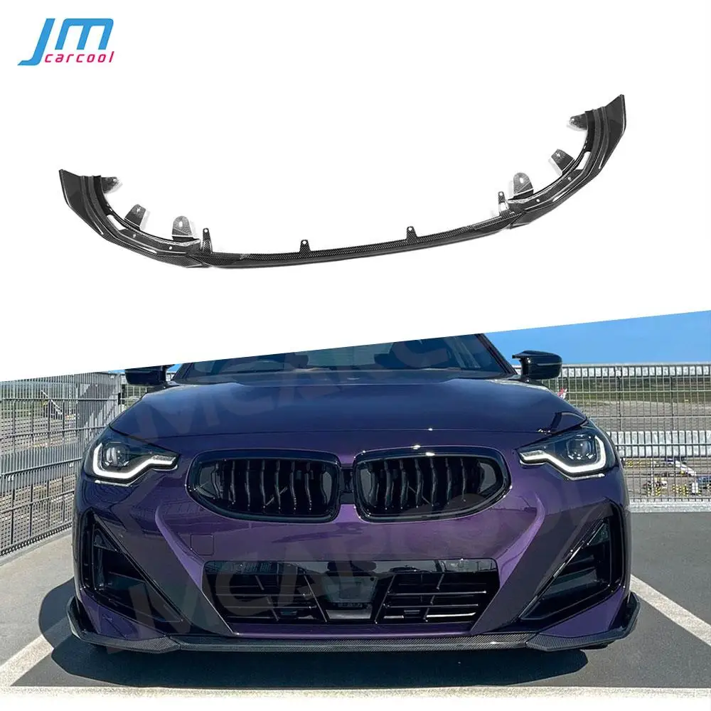 

Dry Carbon Fiber Front Bumper Lip Bodykit For BMW 2 Series G42 M235i M240i Coupe 2022 + Front Chin Spoiler