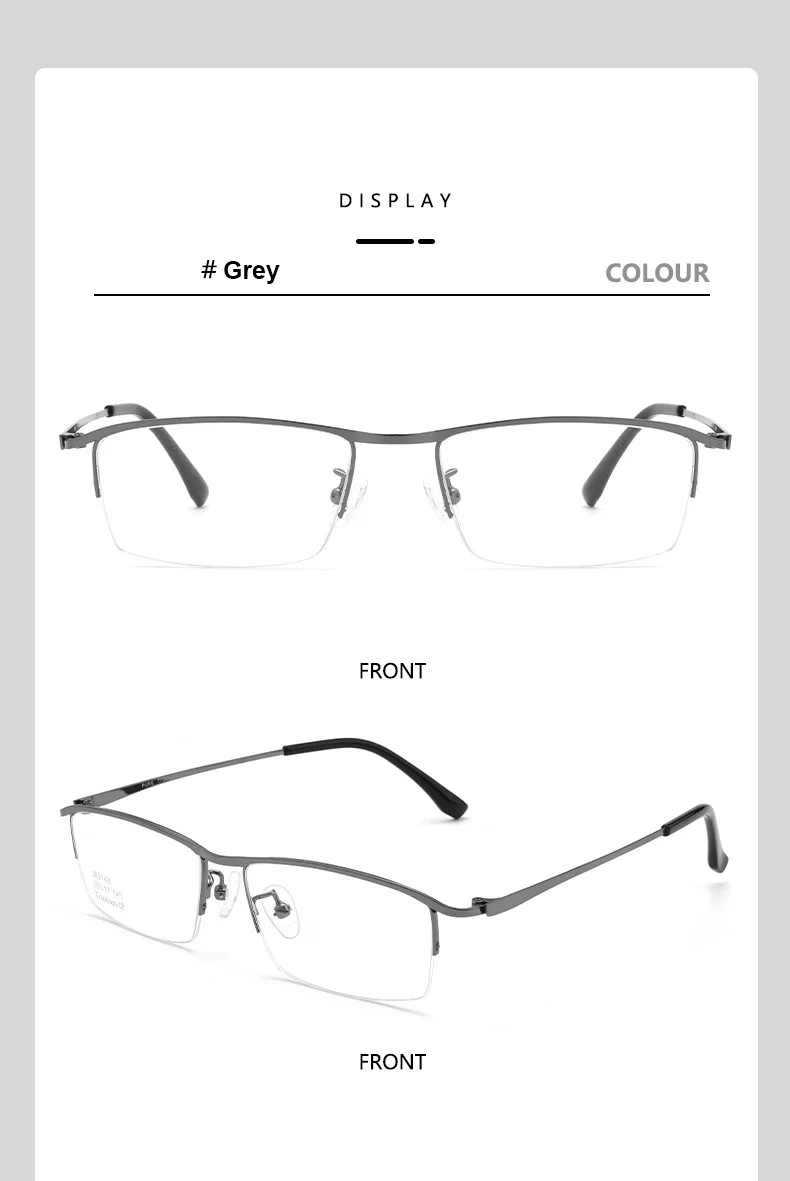 Ultraleichte Business-Brille aus Titanlegierung mit IP-Galvanisierung, Vollrand-Brillengestell für Herren, für Kurzsichtigkeit, Lesebrille, verschreibungspflichtige Brillen – Detail 15