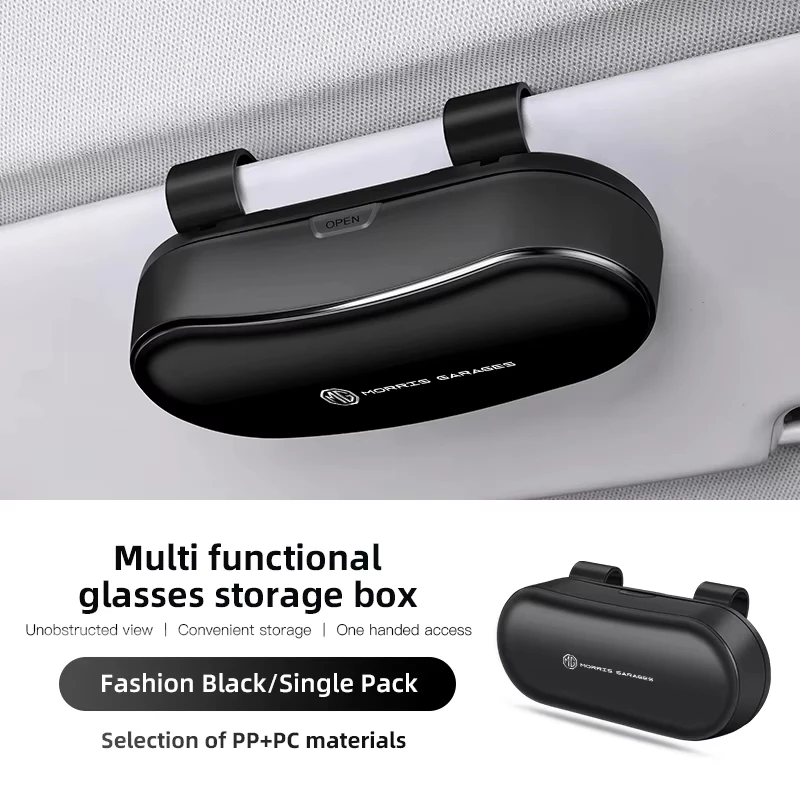 Caja de Almacenamiento para Gafas de Sol para Visera de Coche, Accesorios Interiores Compatibles con MG RX5 Marvel MG3 MG7 GT GS Hector ZX EZS EHS MG3SW EZS Pure Electric