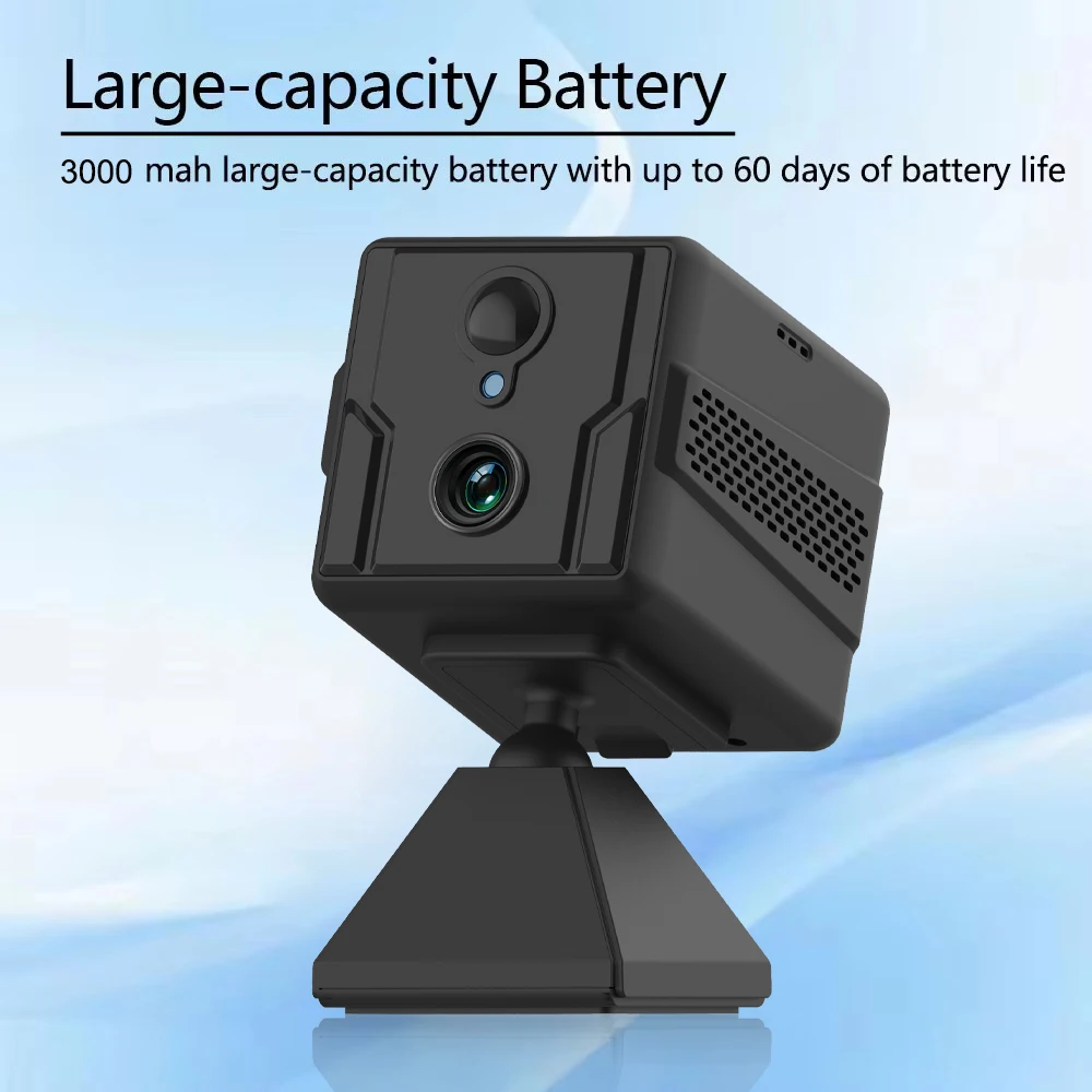 4G Security Camera SIM Card WiFi 5MP Mini Camera 3000mah Battery Low Power Voice Intercom Surveillance Camcorder Video Recorder