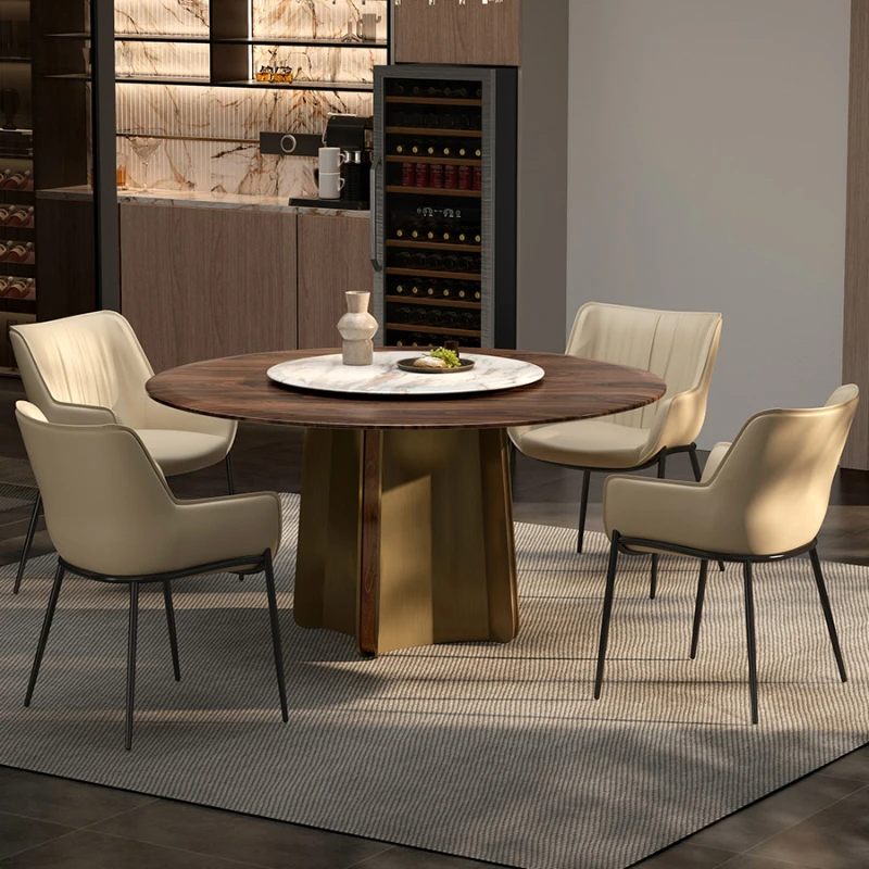 Luxury Dining Table Service Kitchen Multifunction Home Furniture Round Sedentary Elegant Tables Mesa Comedor Room Reception