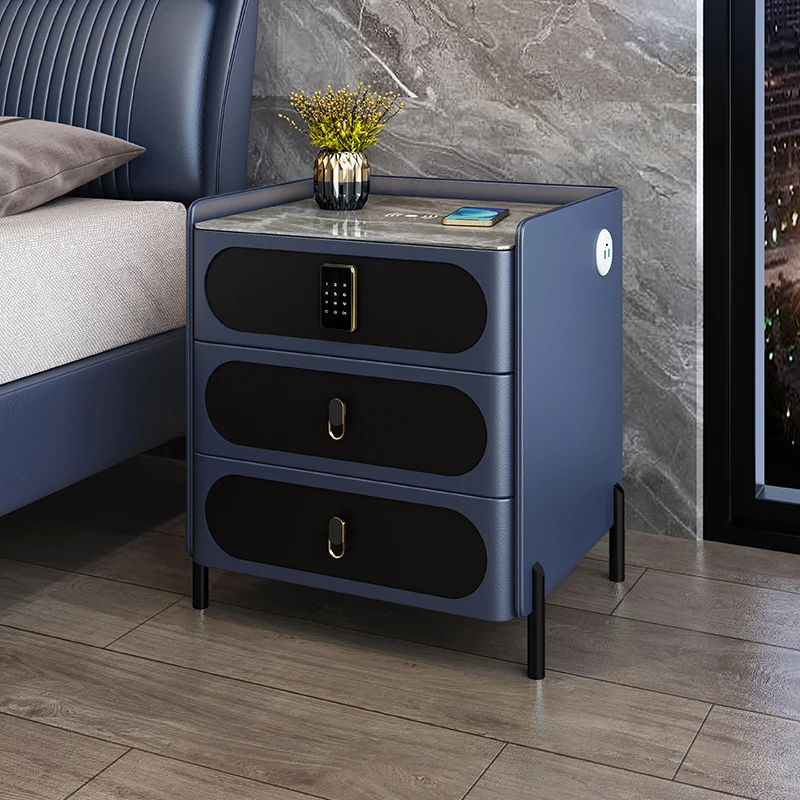 مقابض أوروبية منضدة شاحن تخزين أدراج زجاجية منضدة لغرفة النوم ملحقات أثاث غرفة النوم #4