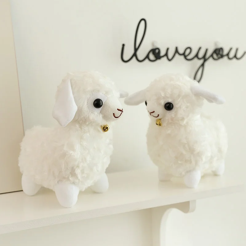 New Ultra Cute Realistic Baby Lamb Plush Toy Super Soft Fluffy Stuffed Animal Doll with Lifelike Details Kids Gift Wholesale