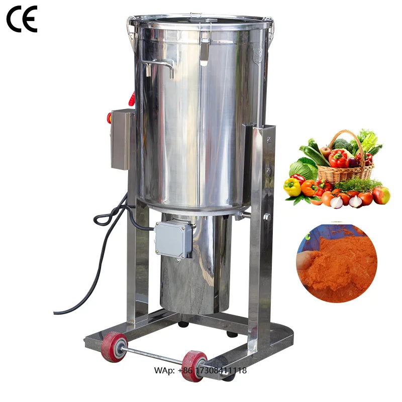 

Industrial automatic 80L vegetable cutter fruit pepper potato tomato pulper