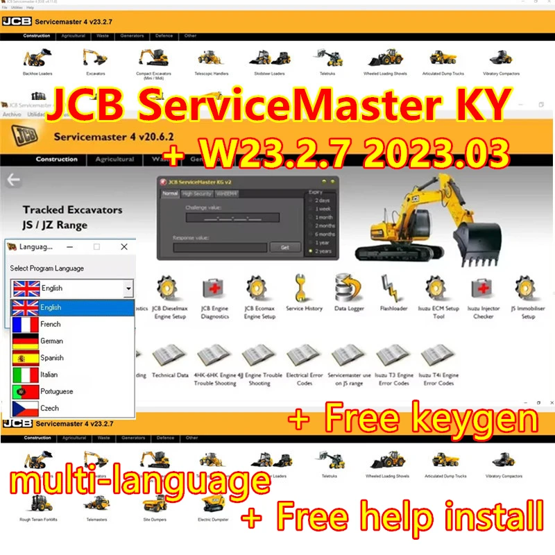 JCB ServiceMaster 4 (23.2.7) [2023/03] Diagnostic software+JCB key generator fully unlocked+free installation assistance