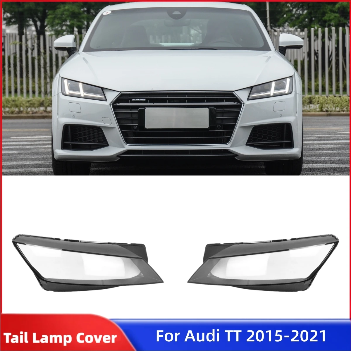 

For Audi TT 2015 2016 2017 2018 2019 2020 2021 Car Front Headlight Lens Cover Lights Lens Shell Headlight Shell Lens