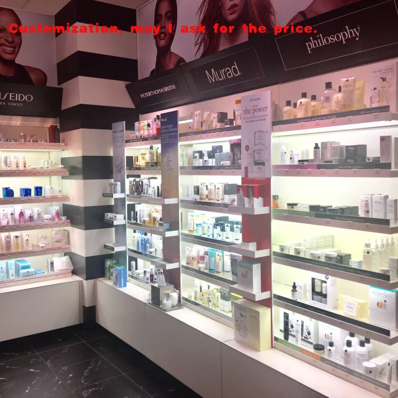 

custom.High- End Cosmetic Store Display Shelf Makeup Display Cabinet Pharmacy Store Display Rack Sale