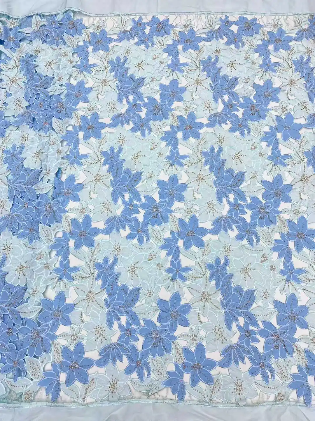 새로운 나이지리아산 고품질 튤 레이스 원단, 비즈와 스팽글 장식, 2026 아프리카 메쉬 네트 드레스 제작용, 5야드