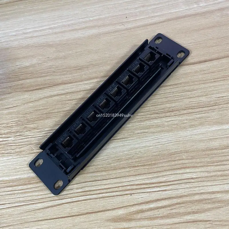 8-Port CAT5e Shielded Patch Panel RJ45 10G Ready Plastic Housing Color-Coded Labeling for T568A and T568B Wiring,Black