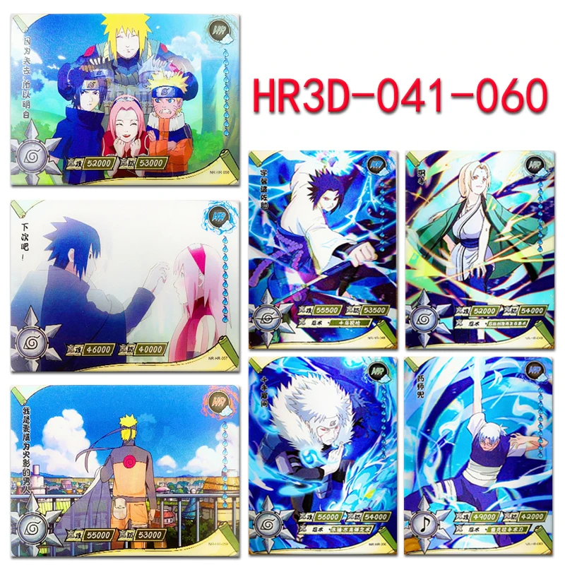 New Anime Naruto Hr Card Uchiha Obito Senju Hashirama Senju Tobirama Game Collection Children's Toys Surprise Birthday Gifts