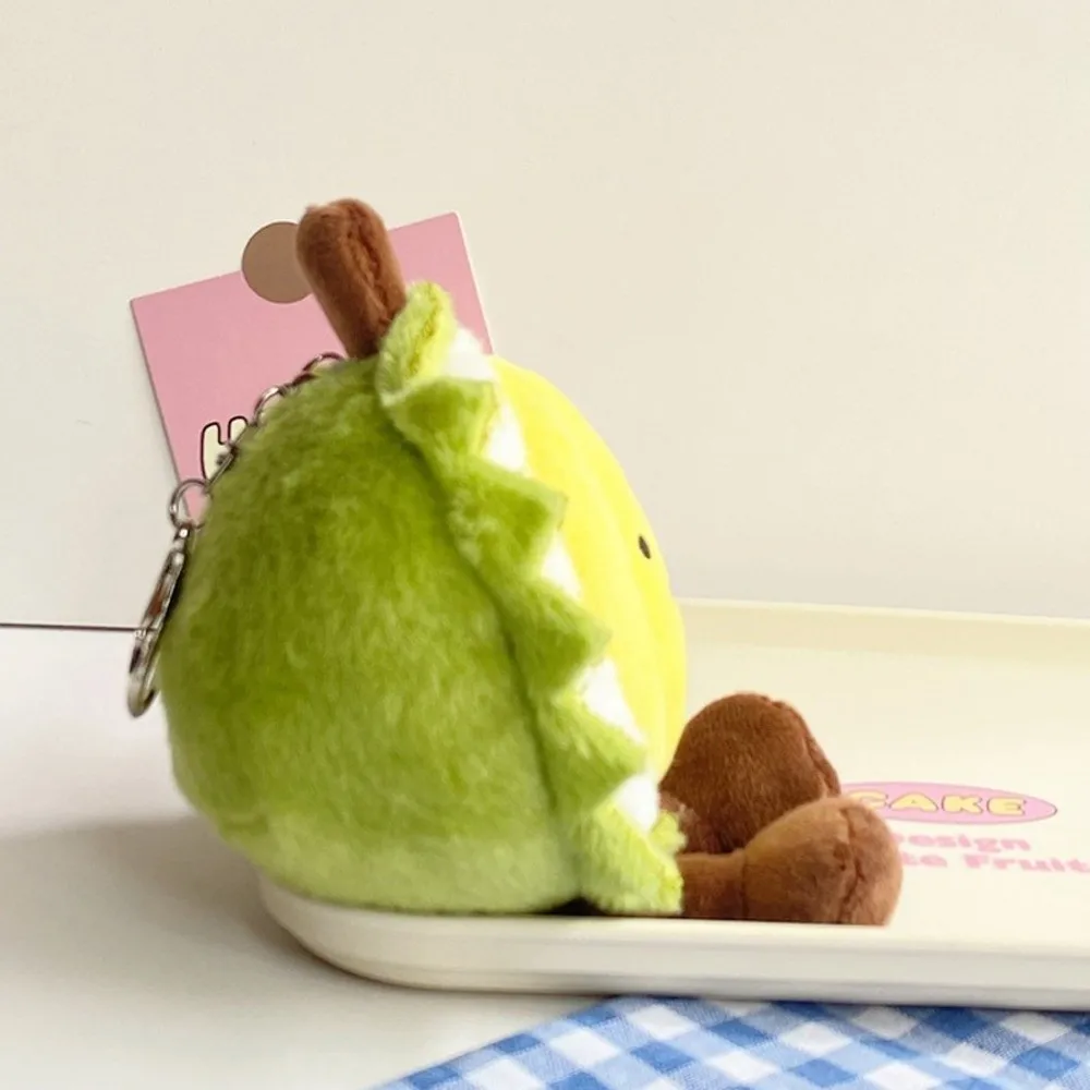 Fruit Doll Fruit Durian Plush Keychain Fluffy Soft Durian Plush Doll Pendant Collection Cute Durian Plush Toy Keychain