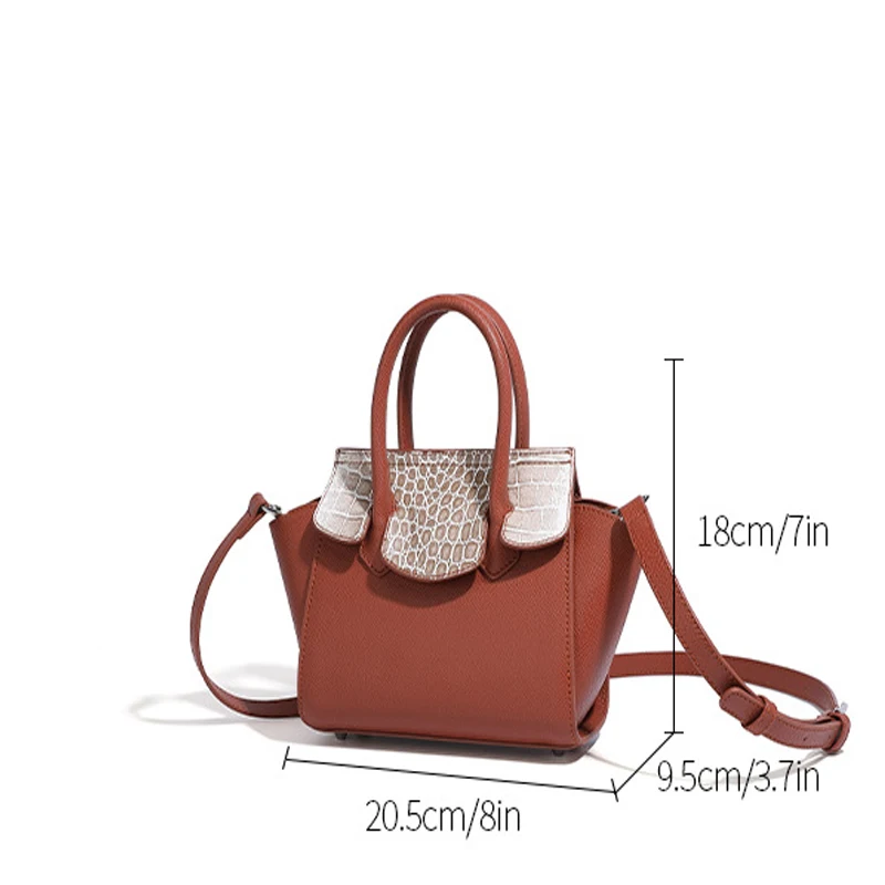 

2024 winter new niche crocodile pattern handheld tote bag, high-end, fashionable and versatile commuting shoulder crossbody bag