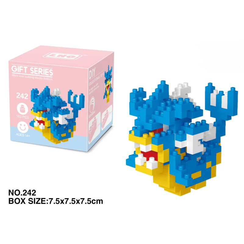 Pokemon Small Blocks Nanoblock Charizard Kyogre Groudon Rayquaza Model Education Graphics Toys For Kids Birthday free shipping