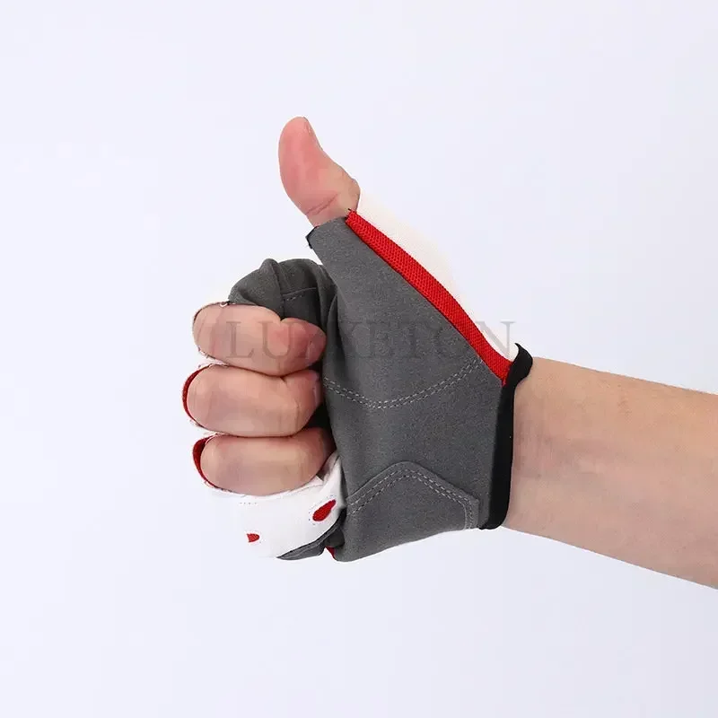 النساء رفع الأثقال اللياقة البدنية الدراجات رياضة قفازات اليوغا الرياضة عدم الانزلاق نصف اصبع تجريب عدم الانزلاق امتصاص الصدمات نصف اصبع