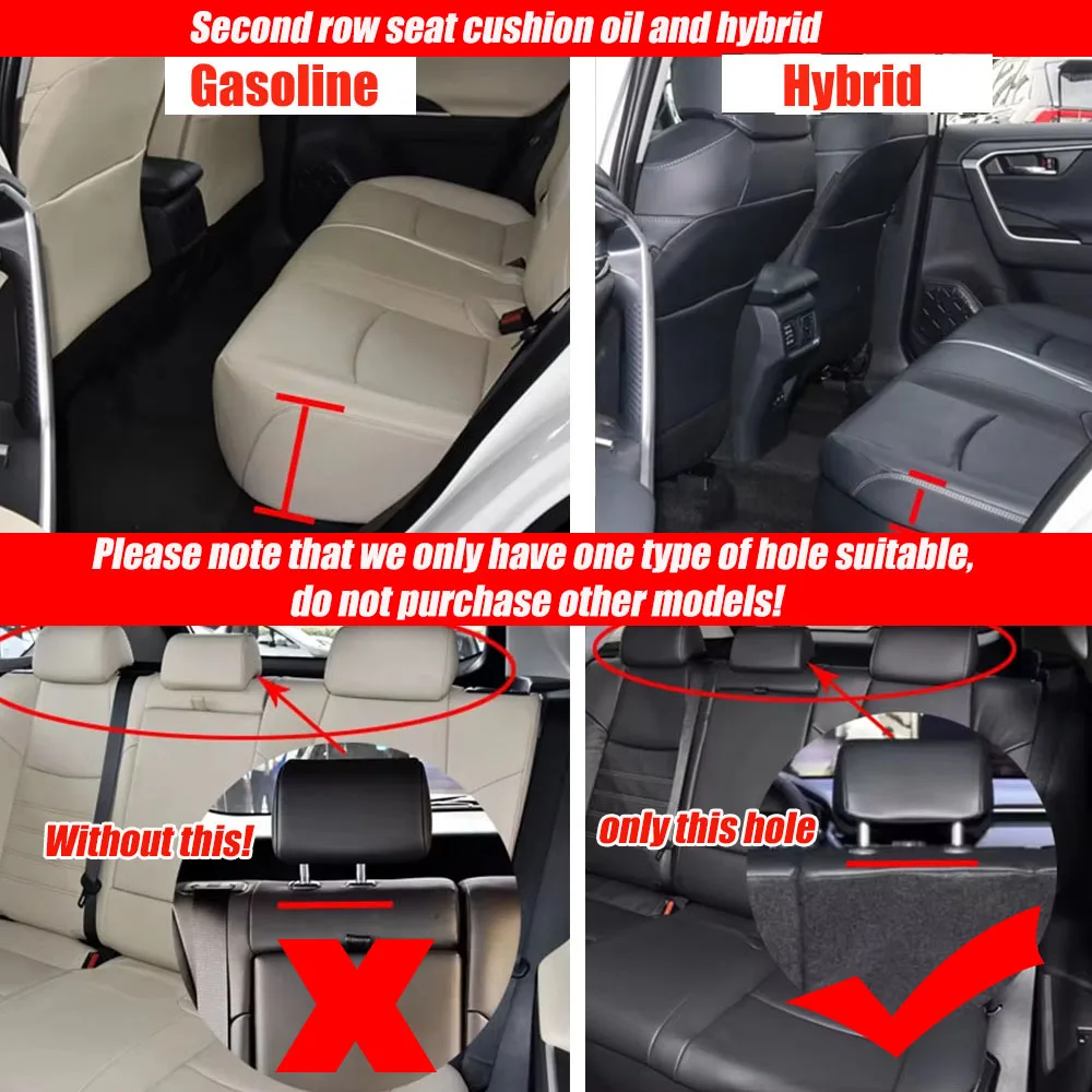 Seat Cover For Toyota RAV4 2026 2025 2024 - 2020, Nappa Leather Front Rear Car Seat Cushion Armrest Cover Interior Decoration