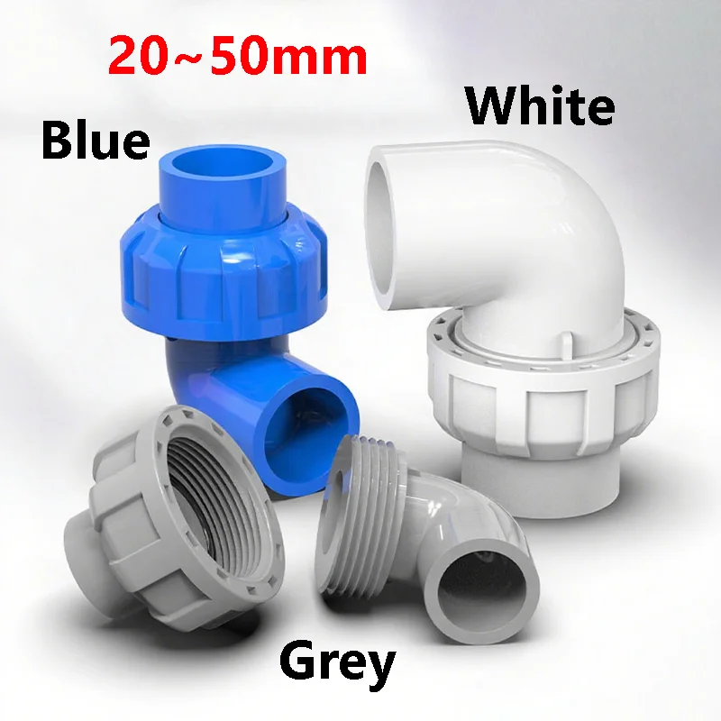 

20 мм 25 мм 32 мм 40 мм 50 мм ПВХ соединение коленчатый фитинг сантехнический разъем водоснабжения сантехнический разъем
