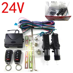 HOT 24V DC Car Alarm Remote Control Central Locking Anti-theft Device -Door 2-Futtons Car Security Device Kit For Truck