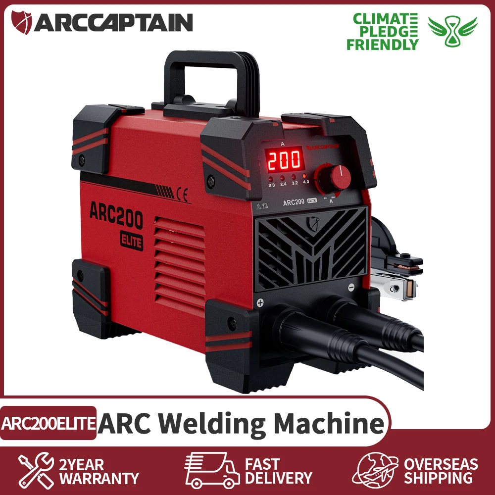 ARCCAPTAIN Upgraded Welding Machine ARC200ELITE Portable Welder 200A 110V220V Stick Welding with Synergy Corner Protector Design