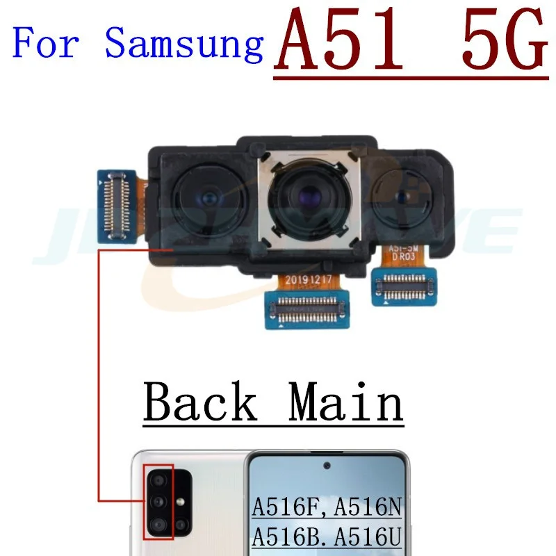 Front Facing Rear Camera For Samsung A51 4G 5G UW A515F A516N A516F A516V Back Big Main Camera Module Flex Cable Spare Parts