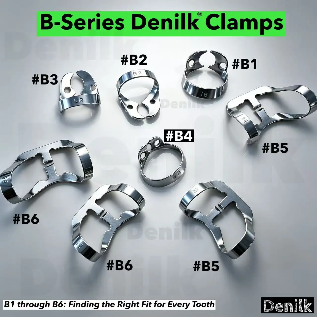 DENILK 1Pc Dental Rubber Dam Clamps Endodontic Restorative Barrier Clips Stainless Steel Frame Holder for Molar Teeth Dentistry