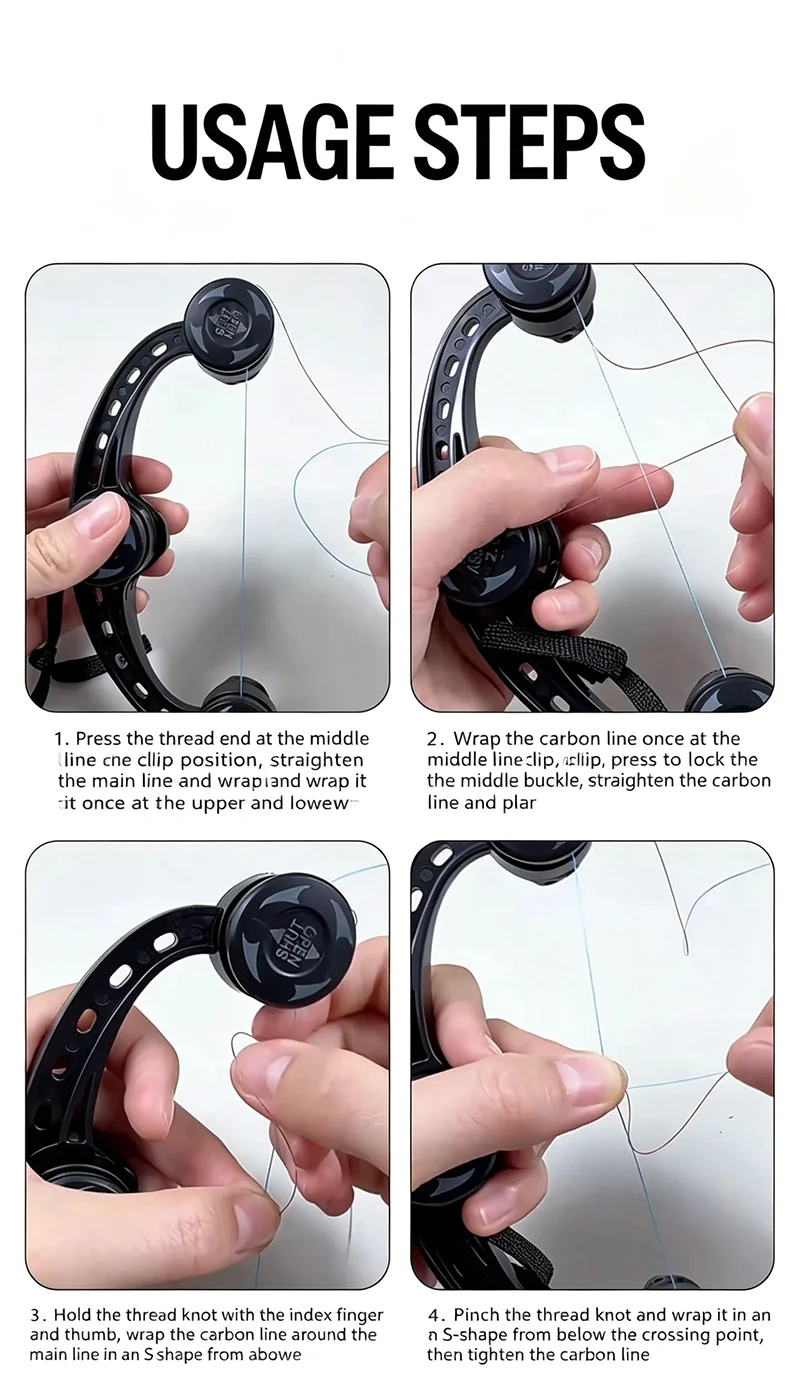 Fishing Knotter GT FG Knotenwerkzeug Schnelles und Einfaches Knotenwerkzeug, Tragbares PE-Knotenwerkzeug Geeignet für Angler. – Detail 1